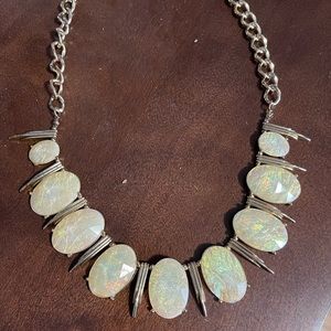 Opal and Gold Statement Necklace